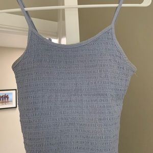 Blue scrunch brandy melville tank top